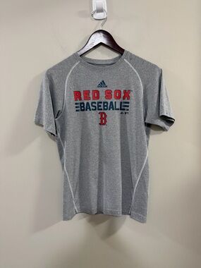 adidas Gray Red 'Red Sox Baseball' Short Sleeve Tee. MLB. Youth Size XL(17/20)